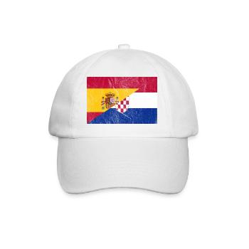 Vintage Flag Spain Croatia - Baseball Cap - white/white - Front