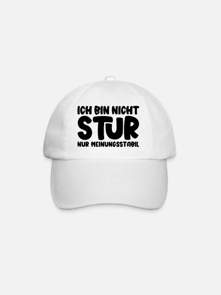 Ich bin nicht stur nur meinungsstabil - Baseballkappe - Weiß/Weiß