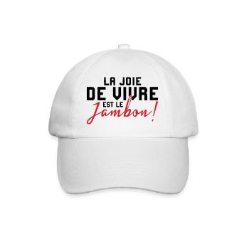 La Joie de Vivre Est Le Jambon! - Casquette classique - blanc/blanc - Devant