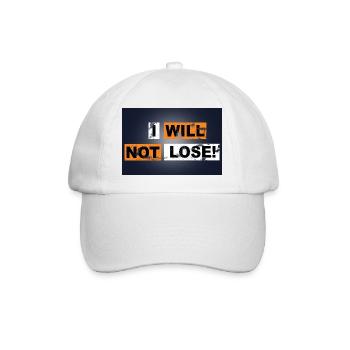 I will not lose saying lettering Graffiti - Baseball Cap - white/white - Front