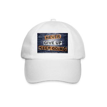 N’abandonnez jamais, continuez à dire lettrage Graffiti - Casquette classique - blanc/blanc - Devant