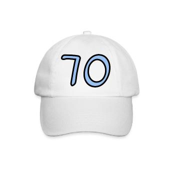 70. 70 ANS. 70e ANNIVERSAIRE. ANNIVERSAIRE 70 ANS. - Casquette classique - blanc/blanc - Devant
