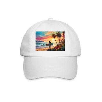 Surfing & Waves - Baseball Cap - white/white - Front