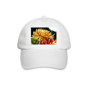Dahlia fleur jaune, fleur - Casquette classique - blanc/blanc - Devant