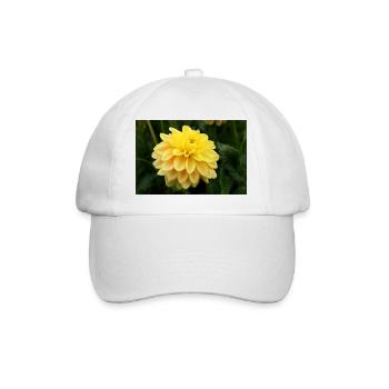 Dahlia fleur jaune, fleur - Casquette classique - blanc/blanc - Devant