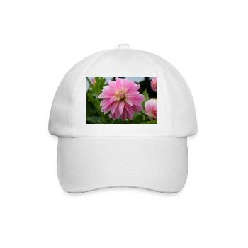 Dahlia Pink Pink Blossom ,Flower - Baseball Cap - white/white - Front