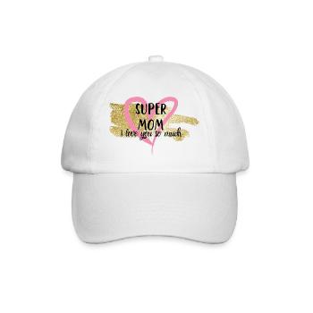 Super mom I love you - Baseball Cap - white/white - Front
