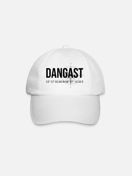 Koordinaten Dangast - Baseballkappe - Weiß/Weiß