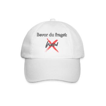 Avant que vous ne demandiez non pas de cadeau de malchance paresseux fantaisie - Casquette classique - blanc/blanc - Devant