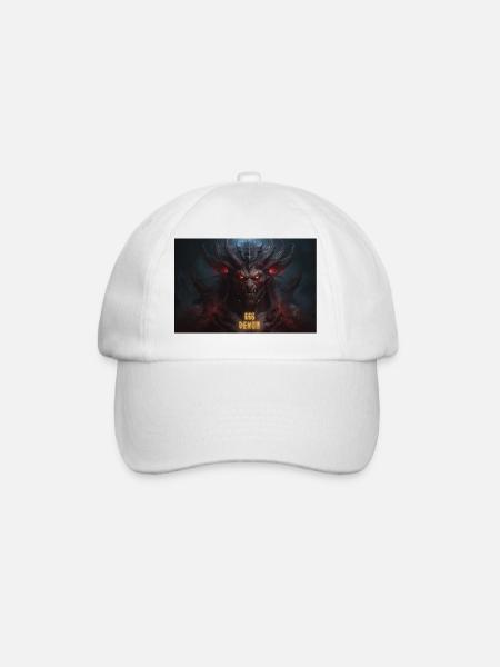 Demon - Baseball Cap - white/white