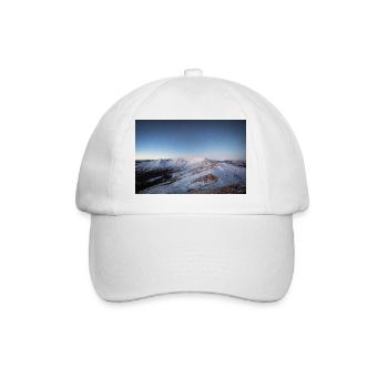 Alpen Glow On Agrafa mountain range in Greece - Baseball Cap - white/white - Front
