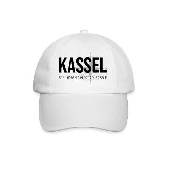 Koordinaten Kassel - Baseballkappe - Weiß/Weiß - Vorne
