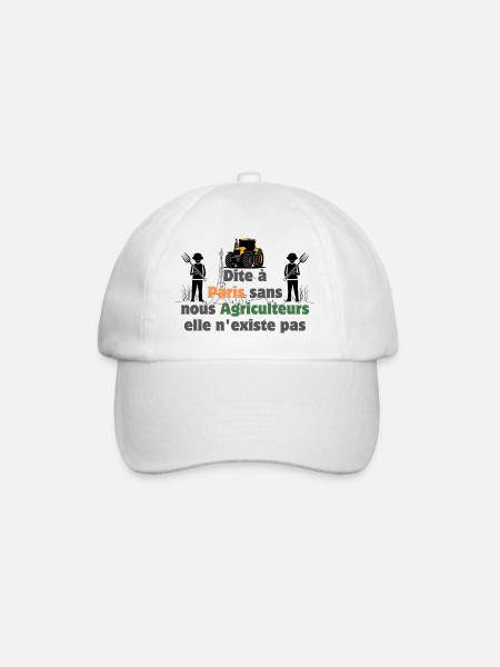 Soutenons les agriculteurs - Paris - Casquette classique - blanc/blanc