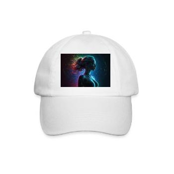 Futuristic Woman - Baseball Cap - white/white - Front