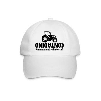 Landwirt, Italien, Landwirt - Baseballkappe - Weiß/Weiß - Vorne