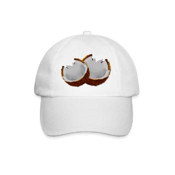 coole geburtstagsgeschenke, exotische nuss - Baseballkappe - Weiß/Weiß - Vorne