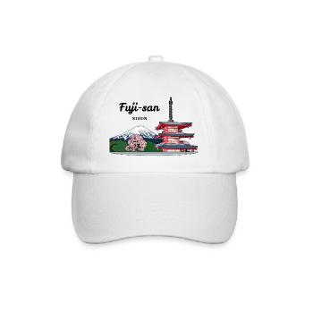 Mount Fuji, Japan, Pagoda - Baseball Cap - white/white - Front