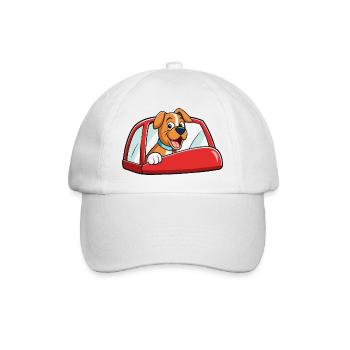 Fröhliche Boxer-Toasting-Kunst - Baseballkappe - Weiß/Weiß - Vorne