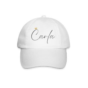 Princess Carla Crown Shirt – Name with letter C - Baseball Cap - white/white - Front