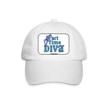 PartTimeDiva Man - Baseballkappe - Weiß/Weiß - Vorne