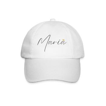 Princess Maria Crown Shirt – Name with letter M - Baseball Cap - white/white - Front