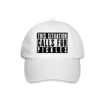Cette situation nécessite des cornichons - Cadeau de concombre - Casquette classique - blanc/blanc - Devant