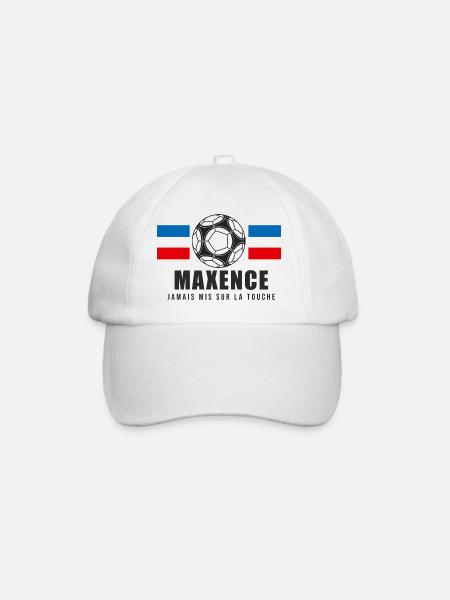 Maxence joueur et supporter de football - Casquette classique - blanc/blanc