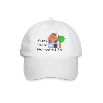 citation drôle c’est bien tout va bien sur le feu - Casquette classique - blanc/blanc - Devant