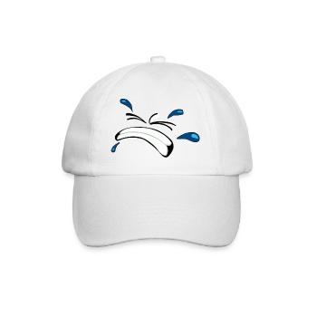 dent soufrance pain hard hard smiley 2103 W - Baseballkappe - Weiß/Weiß - Vorne