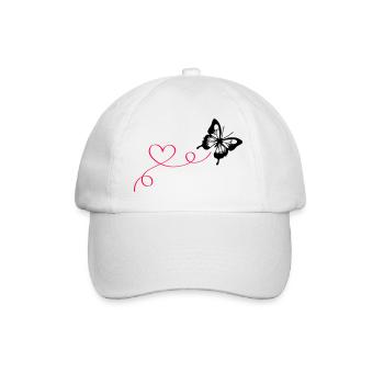 Butterfly Love - Baseball Cap - white/white - Front