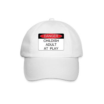Childish adult at play - Baseball Cap - white/white - Front