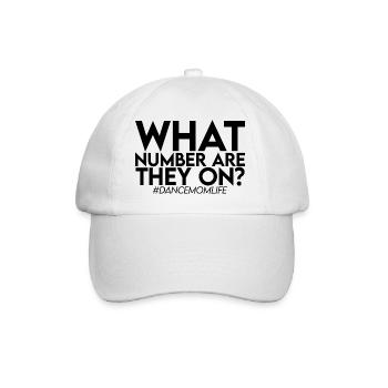 What Number Are They On #dancemomlife 3 - Baseballkappe - Weiß/Weiß - Vorne