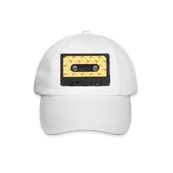 Graphisme d’été Flamingo vintage cassette - Casquette classique - blanc/blanc - Devant