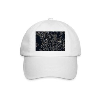 Silhouette de visage de feuille d’or - Casquette classique - blanc/blanc - Devant