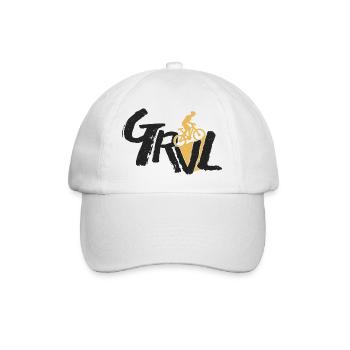 Fan de vélo, gravel, vtt - Casquette classique - blanc/blanc - Devant