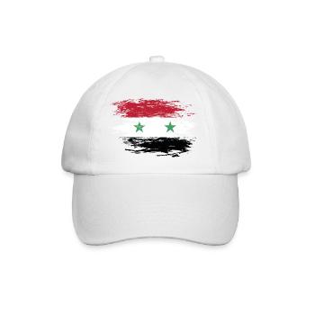 Syria flag used - Baseball Cap - white/white - Front