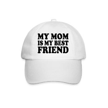 my mom is my best friend - Casquette classique - blanc/blanc - Devant