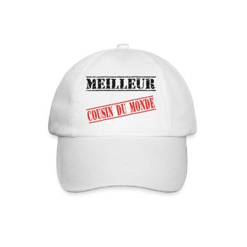 Meilleur cousin du monde - Casquette classique - blanc/blanc - Devant