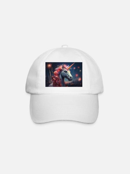 Feux d’artifice licorne - Casquette classique - blanc/blanc