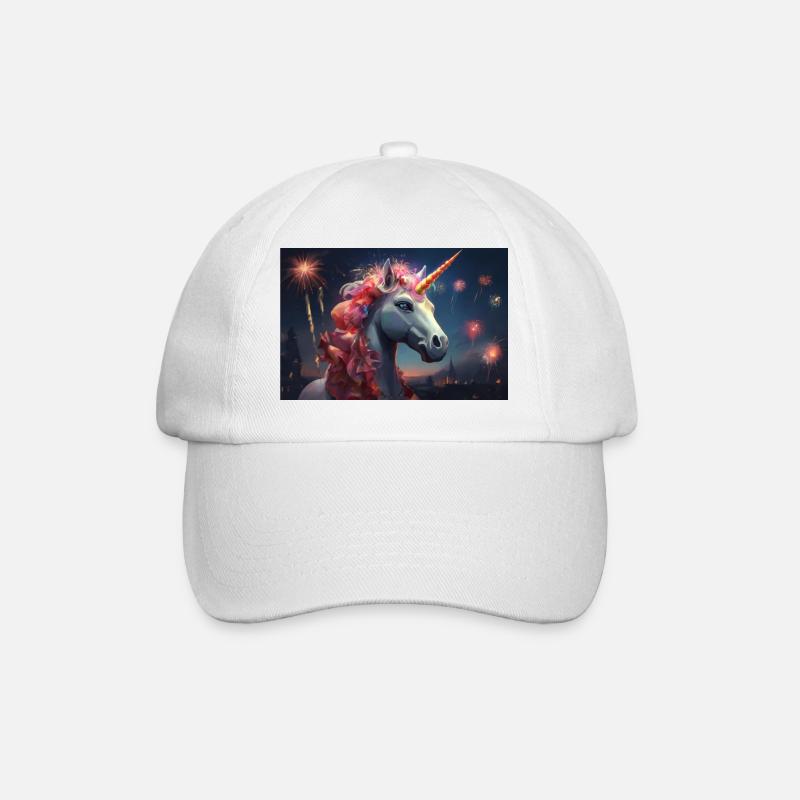 Feux d’artifice licorne - Casquette classique - blanc/blanc