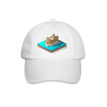 Geometric low poly Golden Temple - Baseball Cap - white/white - Front