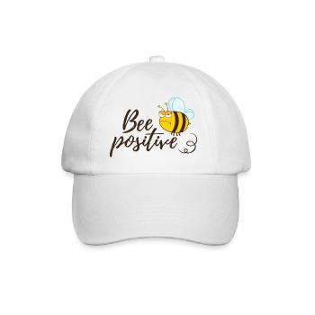Drôle d’abeille disant abeille positive - Casquette classique - blanc/blanc - Devant