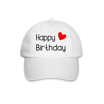 HAPPY BIRTHDAY. HAPPY BIRTHDAY. ANNIVERSARY. - Baseball Cap - white/white - Front