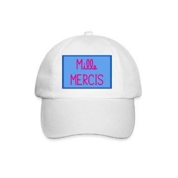 MAÎTRESSE. MAITRE. MERCI. MERCI MAÎTRESSE - Casquette classique - blanc/blanc - Devant