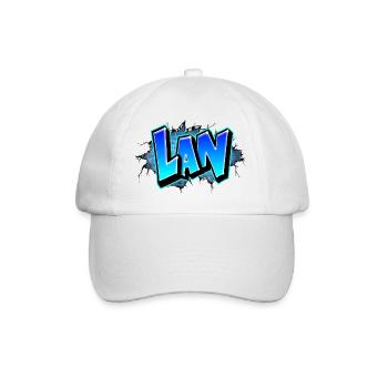 Graffiti Lan Blue Brick Cracks - Baseball Cap - white/white - Front