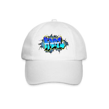 Graffiti KARL Fissure briques bleues - Casquette classique - blanc/blanc - Devant