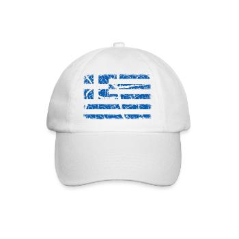 Greece Flag - Baseball Cap - white/white - Front