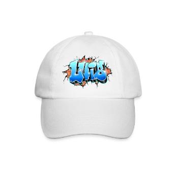 Luis graffiti prénom imprimable sur tout/ brique - Casquette classique - blanc/blanc - Devant