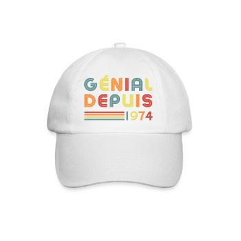 Awesome Since 1974 - Baseball Cap - white/white - Front