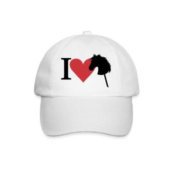 J’ADORE HOBBY HORSE- HOBBY HORSING- CHEVAL SUR UN BÂTON - Casquette classique - blanc/blanc - Devant